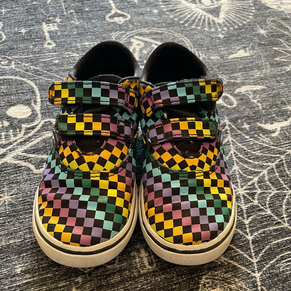 Girls Rainbow Checkered Vans
